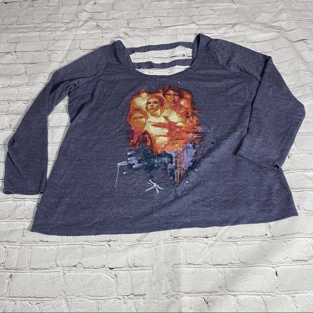 Rock & Republic Star Wars Graphic Long Sleeve 1X